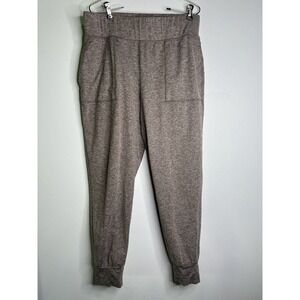 Zobha Womens Elastic Waist Loungewear Athleisure Joggers Size Large Brown Pocket